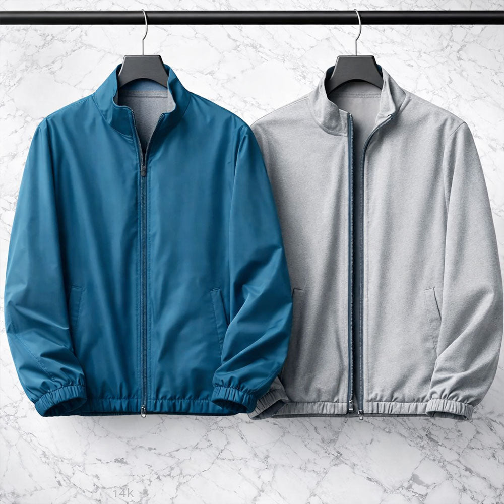 Veste réversible homme zippée – deux styles en une