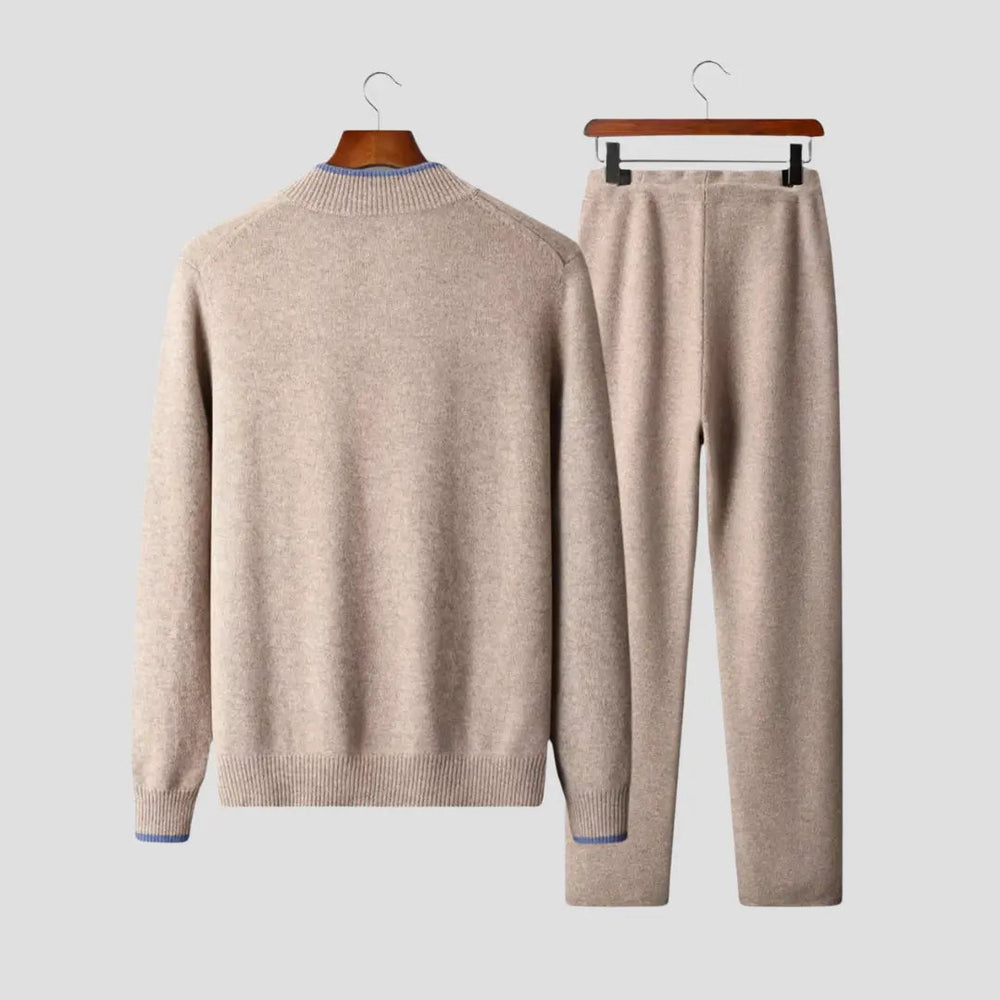 Ensemble détente homme en laine mérinos – veste zippée et jogging