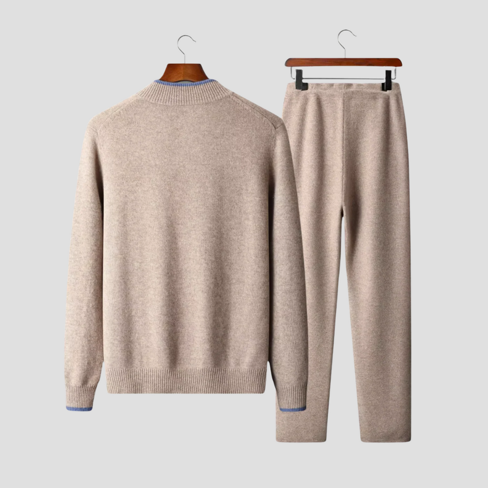Ensemble lounge homme en laine – veste zippée et jogger