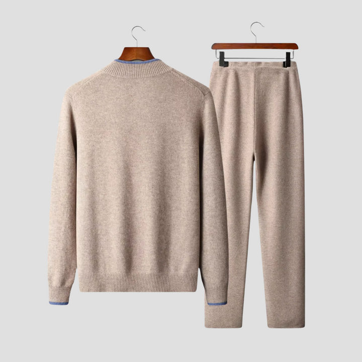 Ensemble lounge homme en laine – veste zippée et jogger