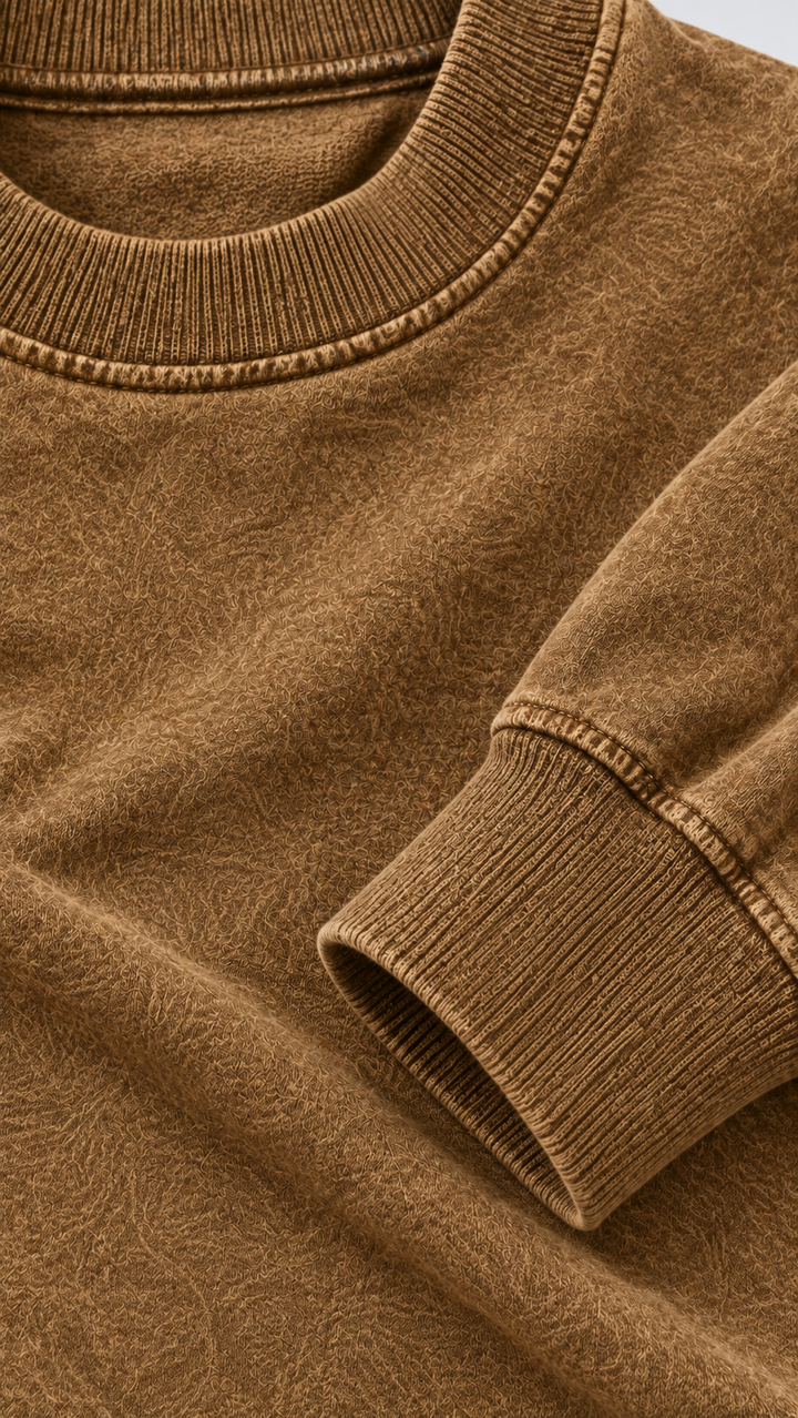 Pull homme oversized col rond, chaud et casual