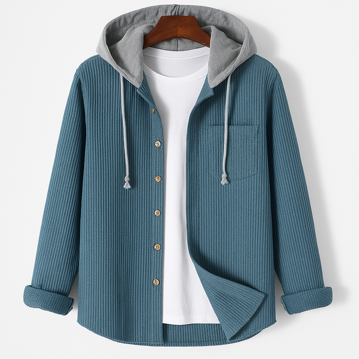 Hoodie homme Dante en velours côtelé – capuche réglable