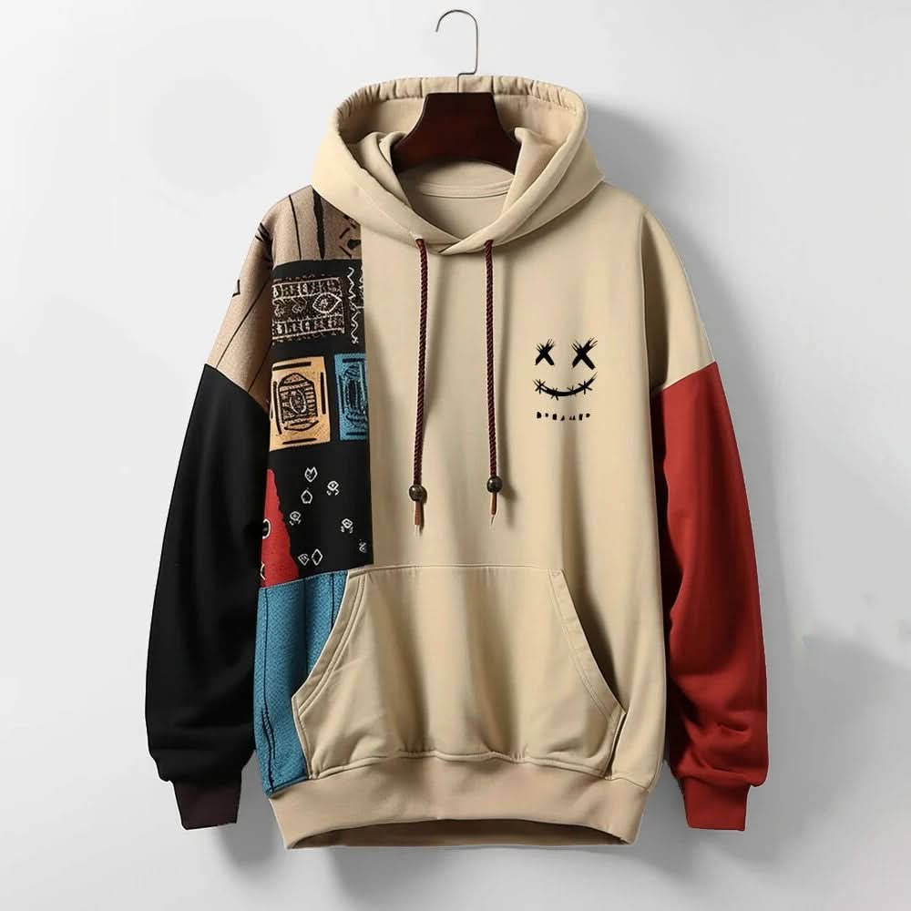 Hoodie homme Riot en coton – colour block contrasté audacieux