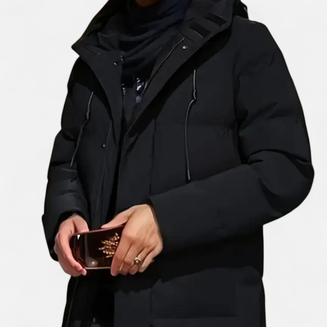 Veste d'hiver homme à capuche – chaleur légère et structurée