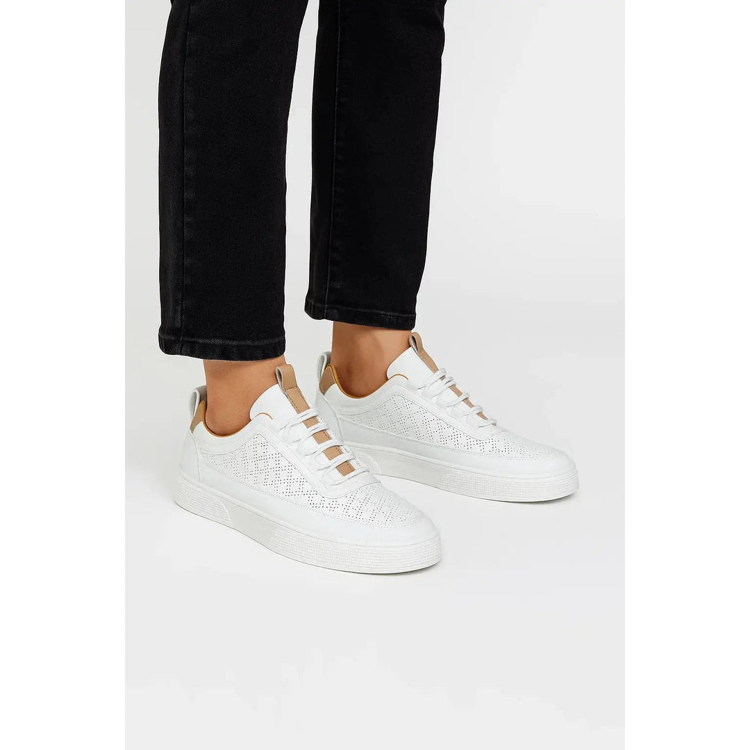 Baskets homme en cuir synthétique – design perforé respirant