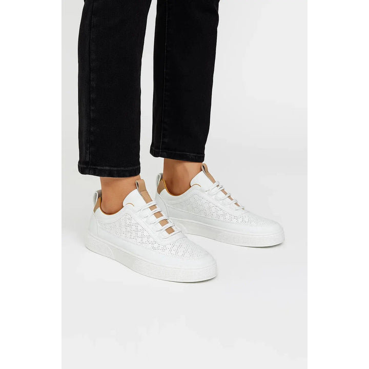 Baskets homme en cuir synthétique – design perforé respirant