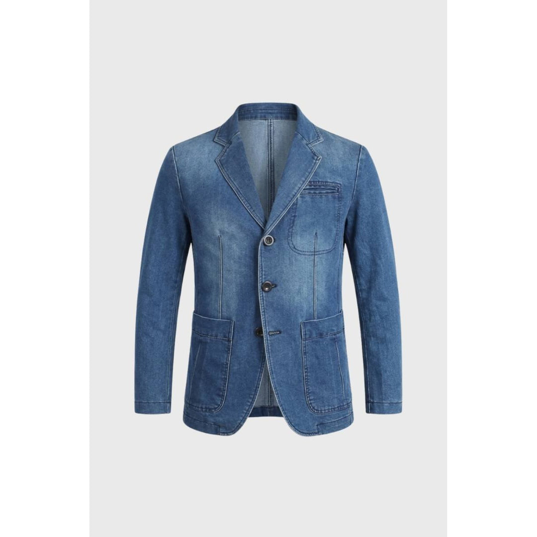 Blazer homme à poches plaquées – boutonné, casual chic