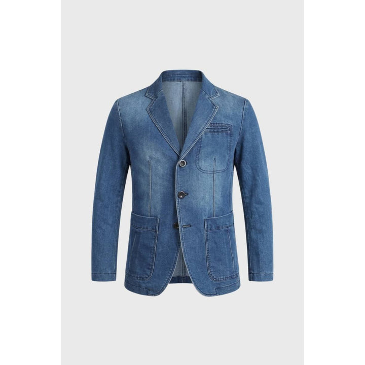 Blazer homme à poches plaquées – boutonné, casual chic