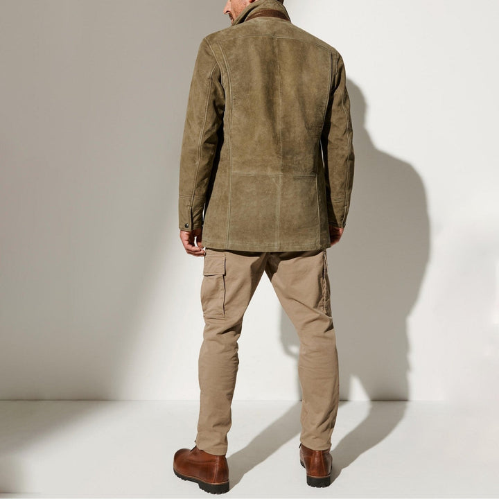 Blazer homme en daim – doublure chaude et style rustique