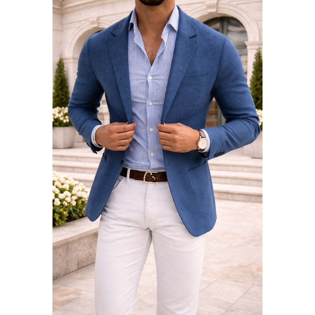 Blazer homme en maille – veste souple smart casual