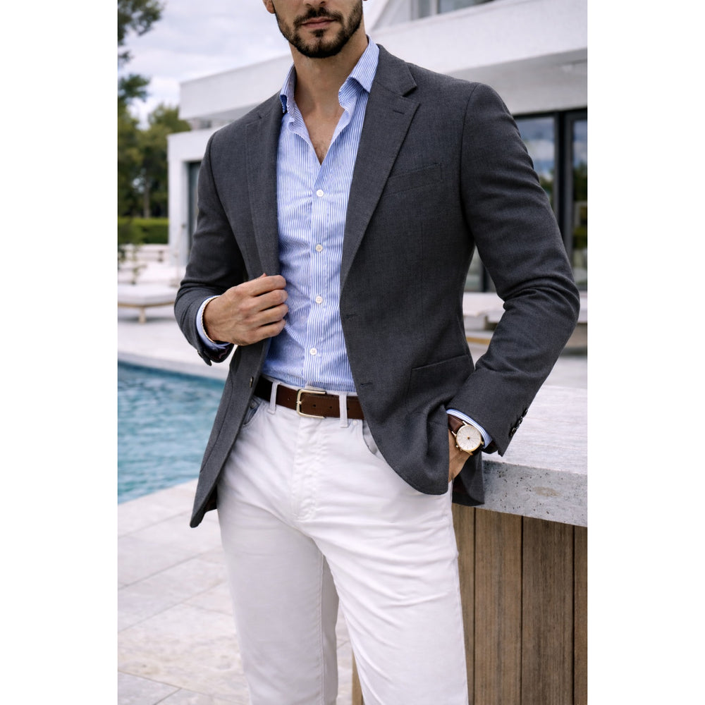 Blazer homme en maille – veste souple smart casual