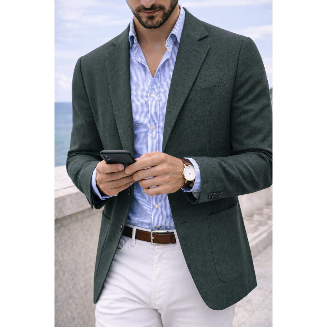 Blazer homme en maille – veste souple smart casual