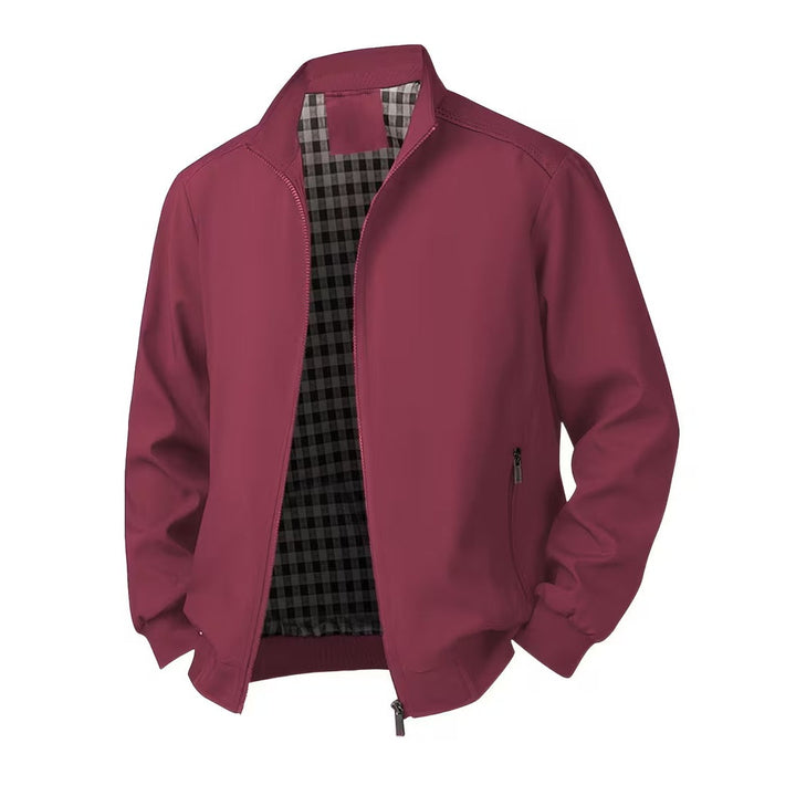 Blouson bomber casual homme à col montant – toucher velours