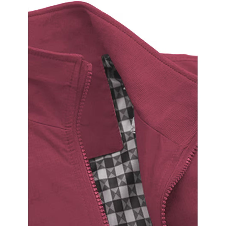 Blouson bomber casual homme à col montant – toucher velours
