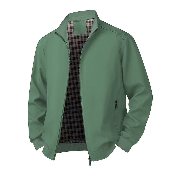 Blouson bomber casual homme à col montant – toucher velours