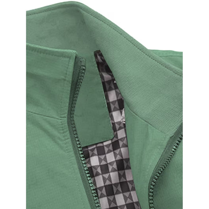 Blouson bomber casual homme à col montant – toucher velours