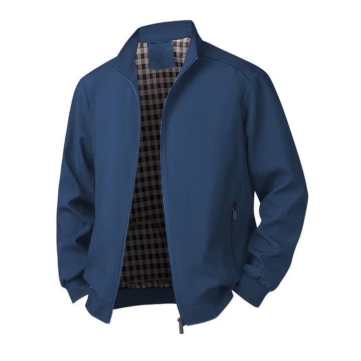Blouson bomber casual homme à col montant – toucher velours