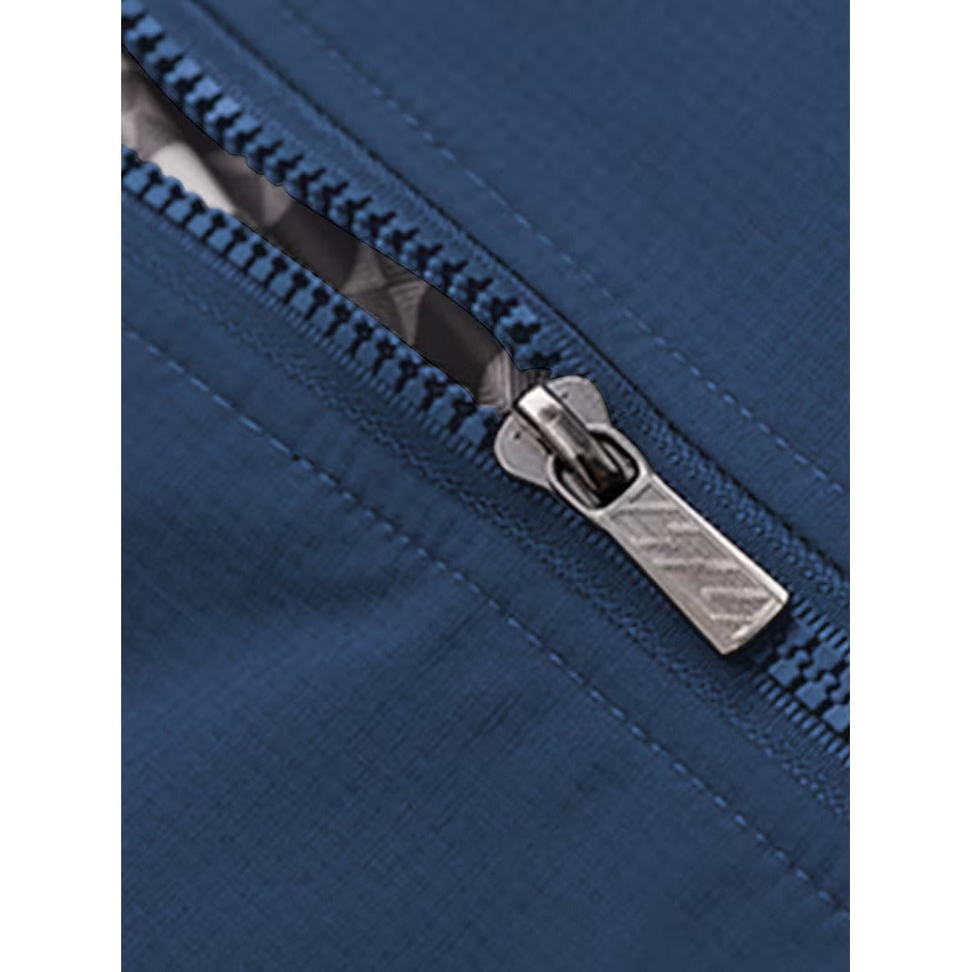 Blouson bomber casual homme à col montant – toucher velours