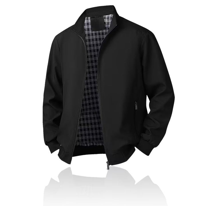 Blouson bomber casual homme à col montant – toucher velours