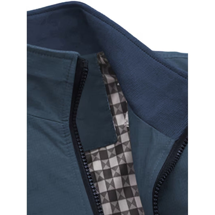Blouson bomber casual homme à col montant – toucher velours