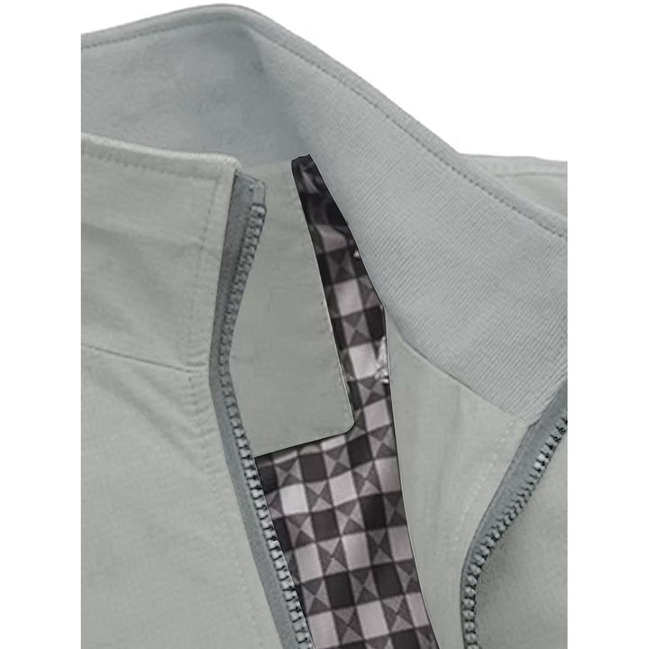 Blouson bomber casual homme à col montant – toucher velours