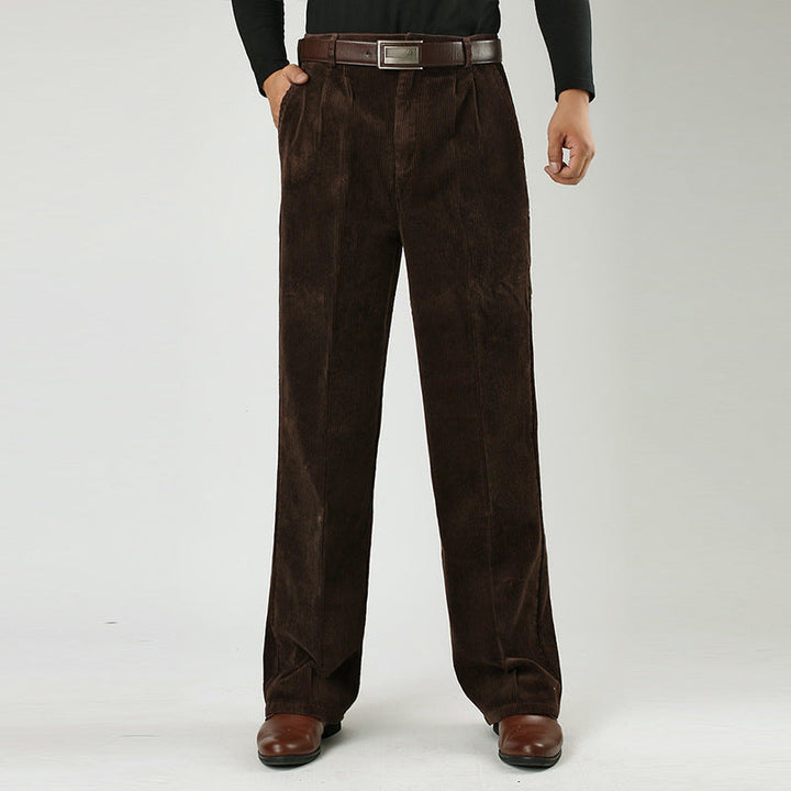 Pantalon large homme en velours côtelé à plis – du XS au 8XL
