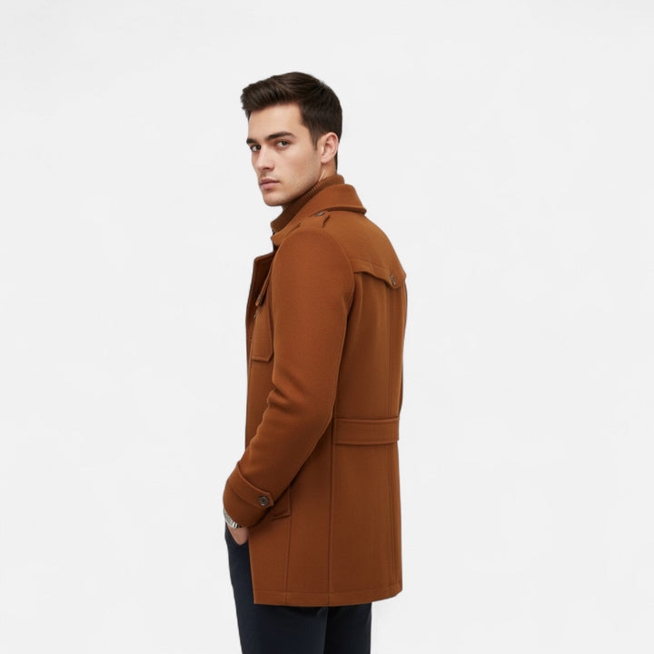 Manteau homme en tweed coupe slim – tailoring classique