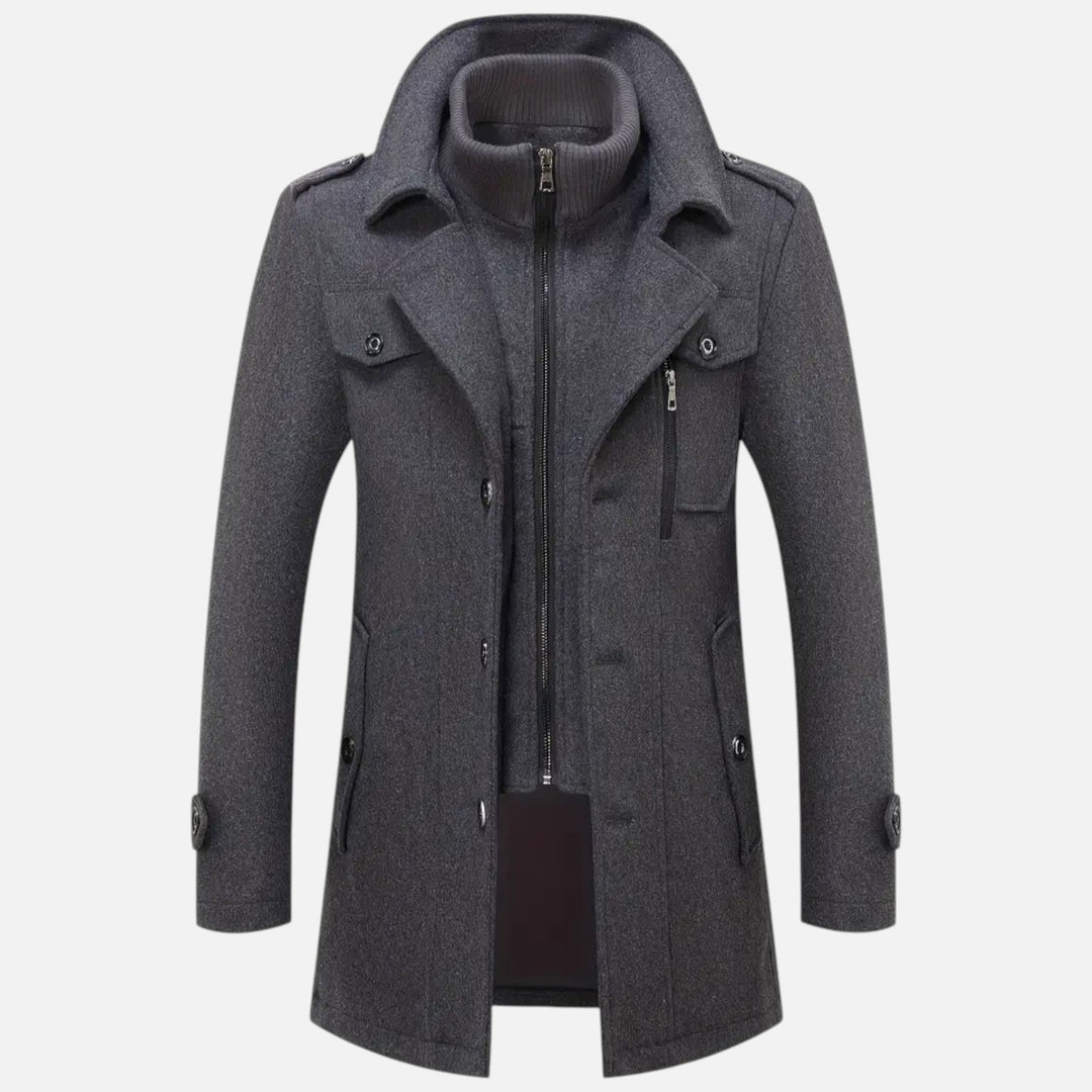 Manteau homme en tweed coupe slim – tailoring classique
