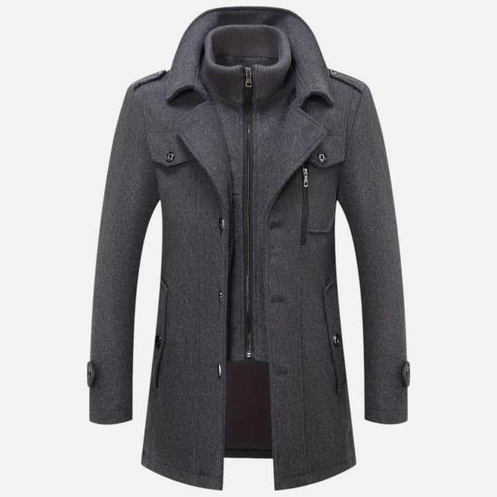 Manteau homme en tweed coupe slim – tailoring classique