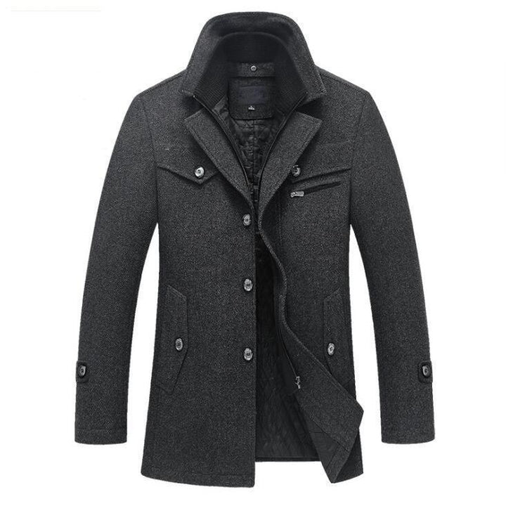 Caban homme en laine mélangée – coupe cintrée