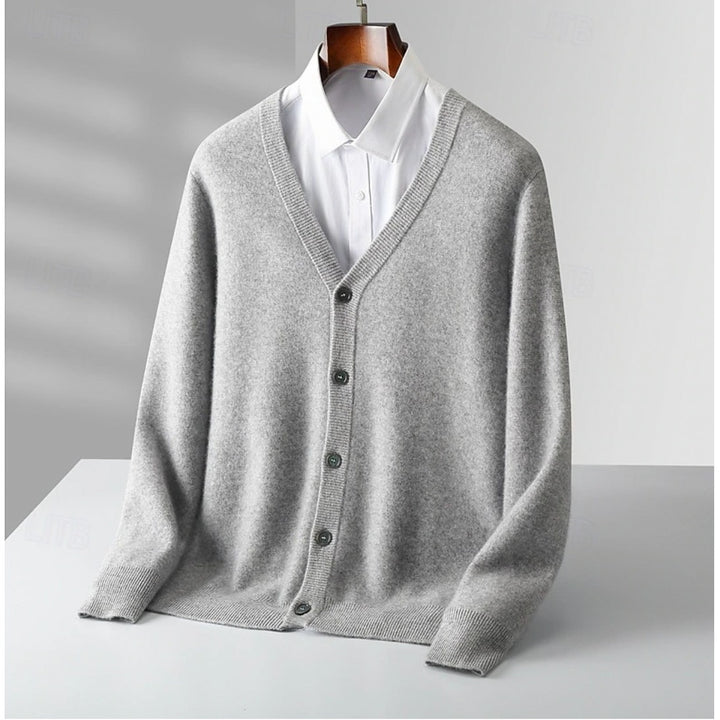 Cardigan homme col V à boutons – coupe confort