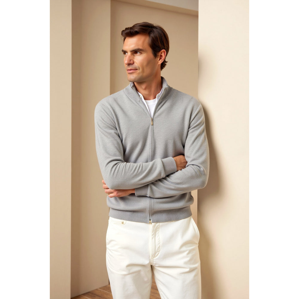 Cardigan homme slim zippé – silhouette élégante et épurée