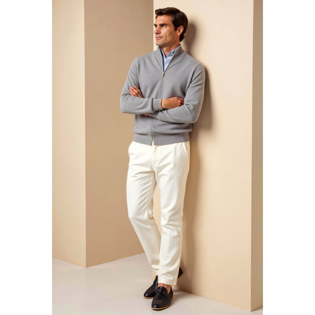 Cardigan homme slim zippé – silhouette élégante et épurée