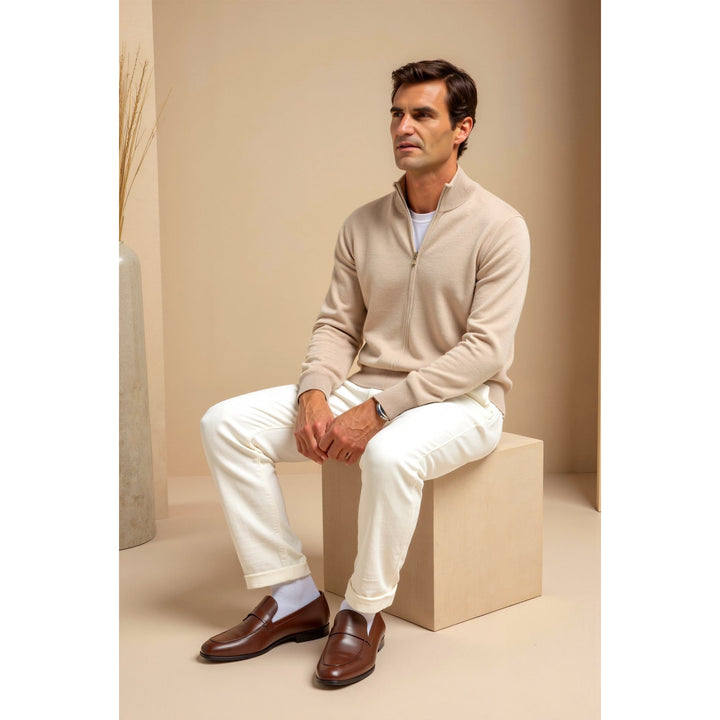 Cardigan homme slim zippé – silhouette élégante et épurée