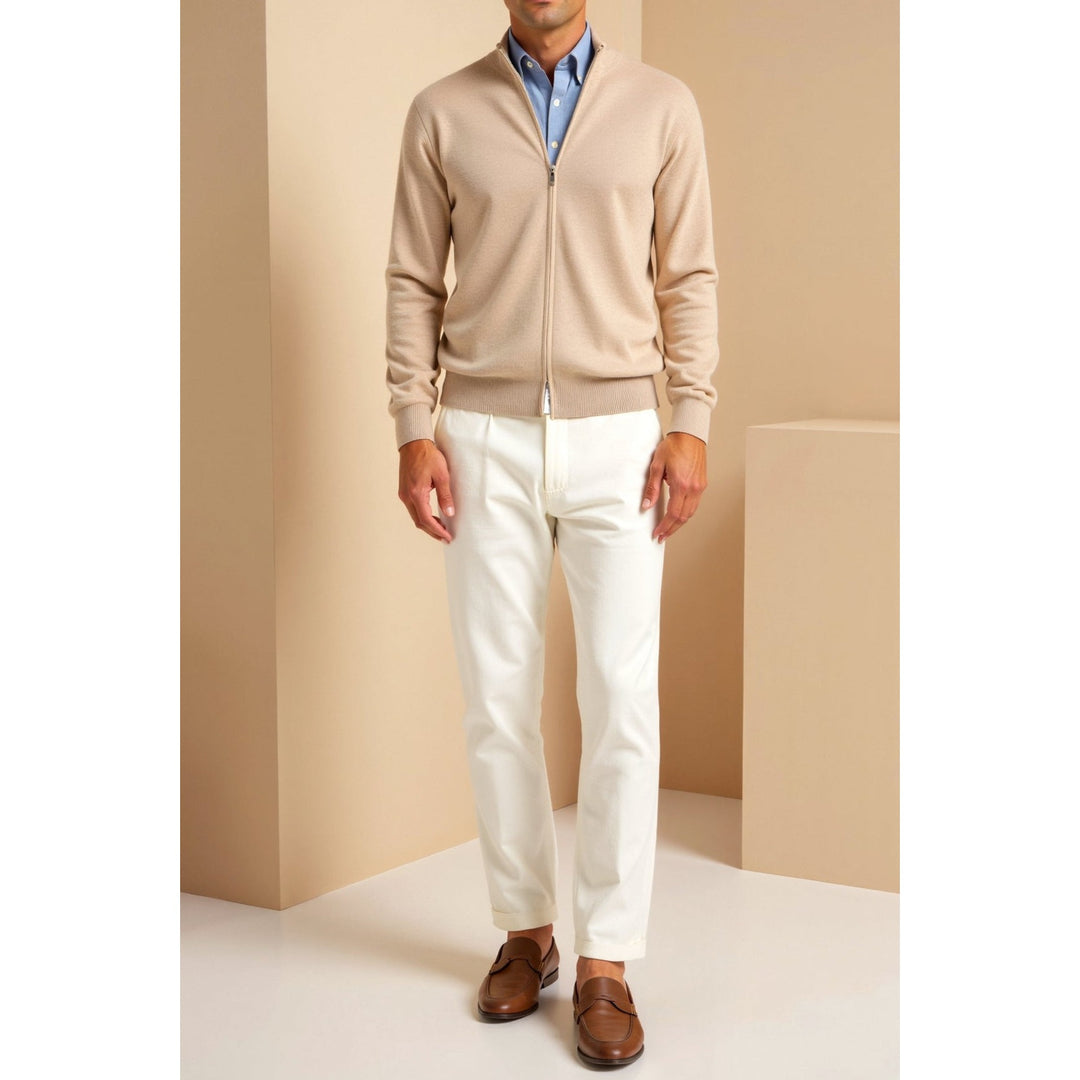 Cardigan homme slim zippé – silhouette élégante et épurée