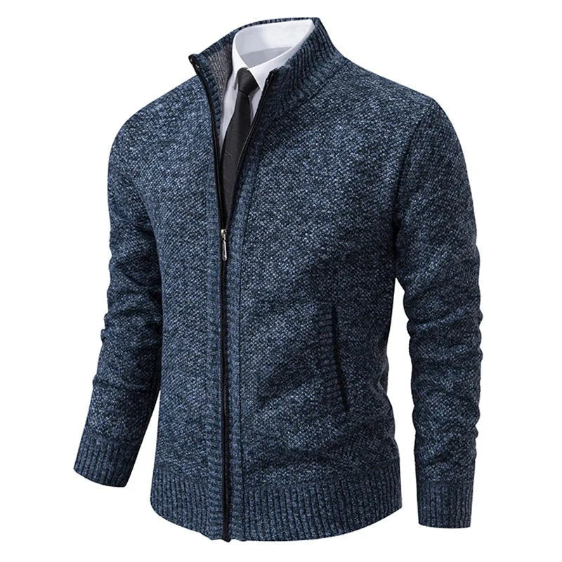 Cardigan Otto zippé en maille – coupe ajustée élégante