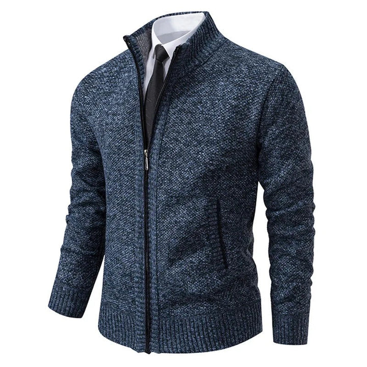 Cardigan Otto zippé en maille – coupe ajustée élégante