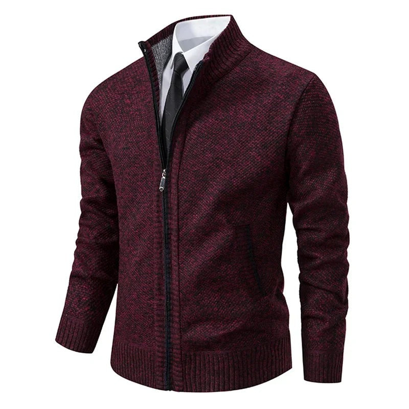Cardigan Otto zippé en maille – coupe ajustée élégante