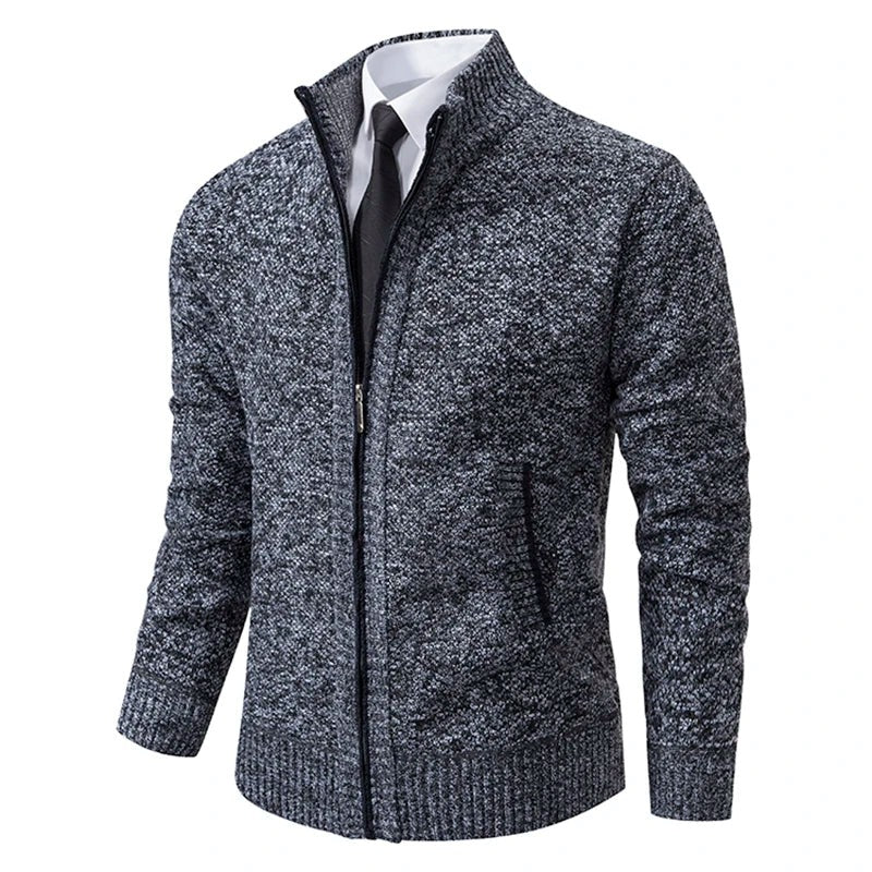 Cardigan Otto zippé en maille – coupe ajustée élégante