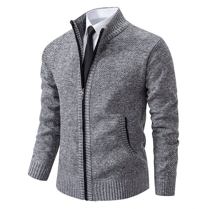 Cardigan Otto zippé en maille – coupe ajustée élégante