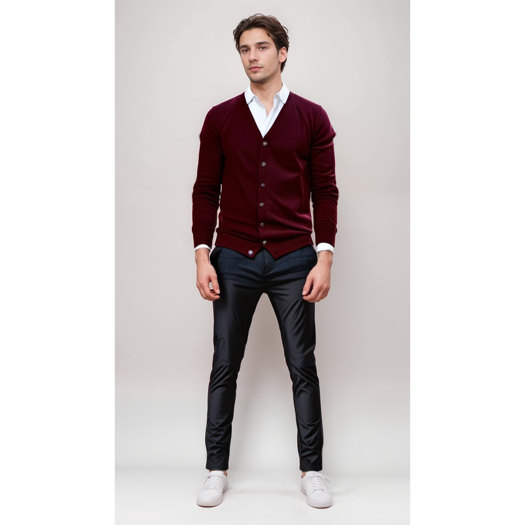 Cardigan Stefan à col V – classique, doux et confortable