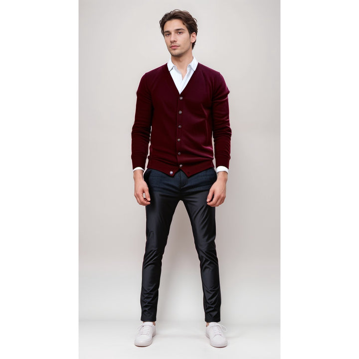 Cardigan Stefan à col V – classique, doux et confortable