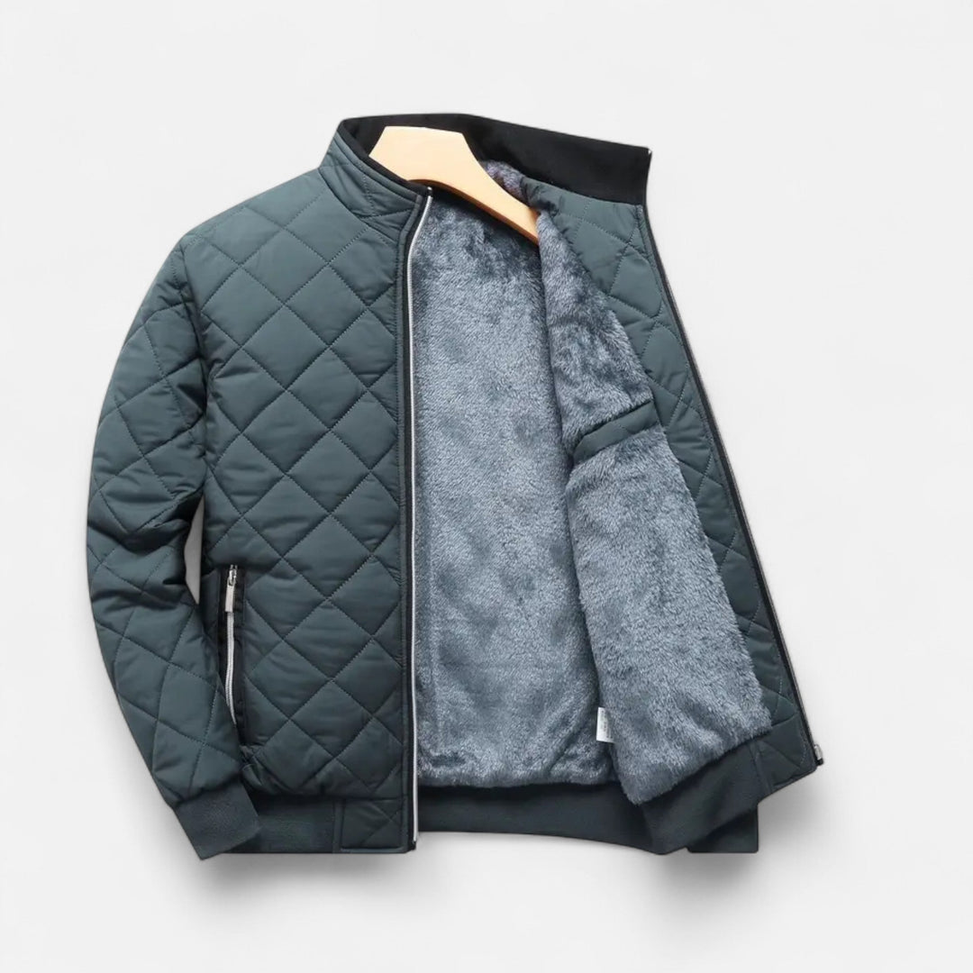 Veste d'hiver homme matelassée – doublure polaire chaude