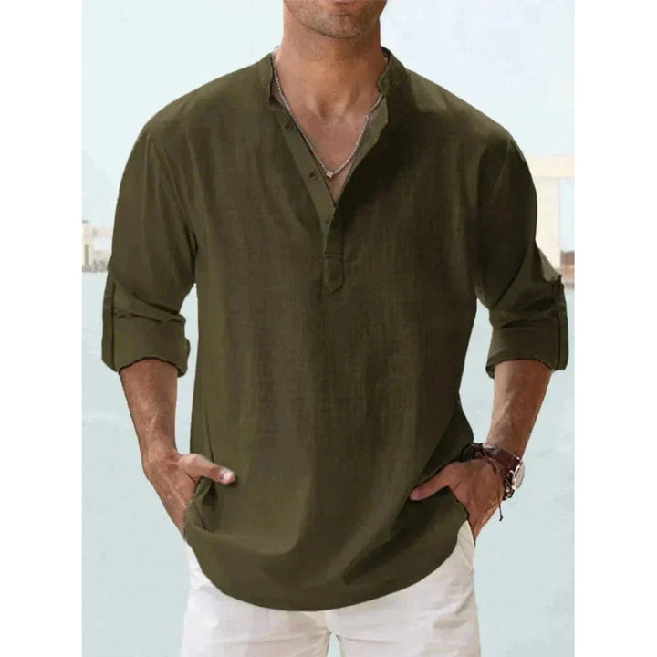 Chemise homme en lin à manches longues – fraîcheur élégante