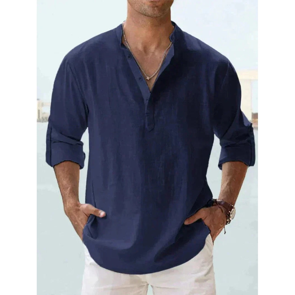 Chemise homme en lin à manches longues – fraîcheur élégante