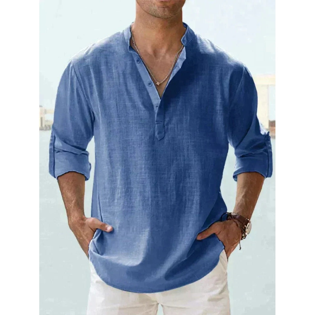 Chemise homme en lin à manches longues – fraîcheur élégante