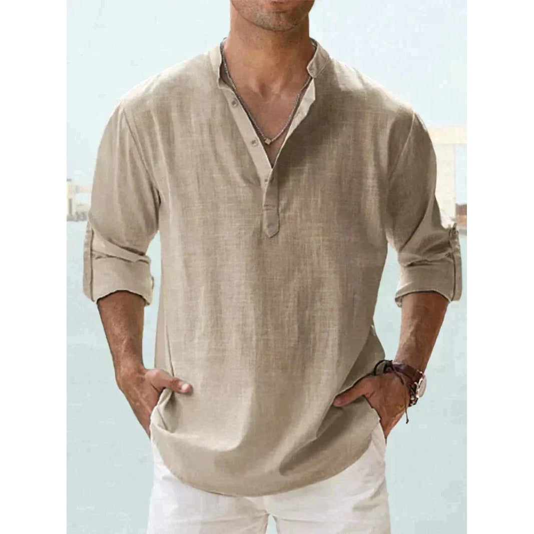 Chemise homme en lin à manches longues – fraîcheur élégante
