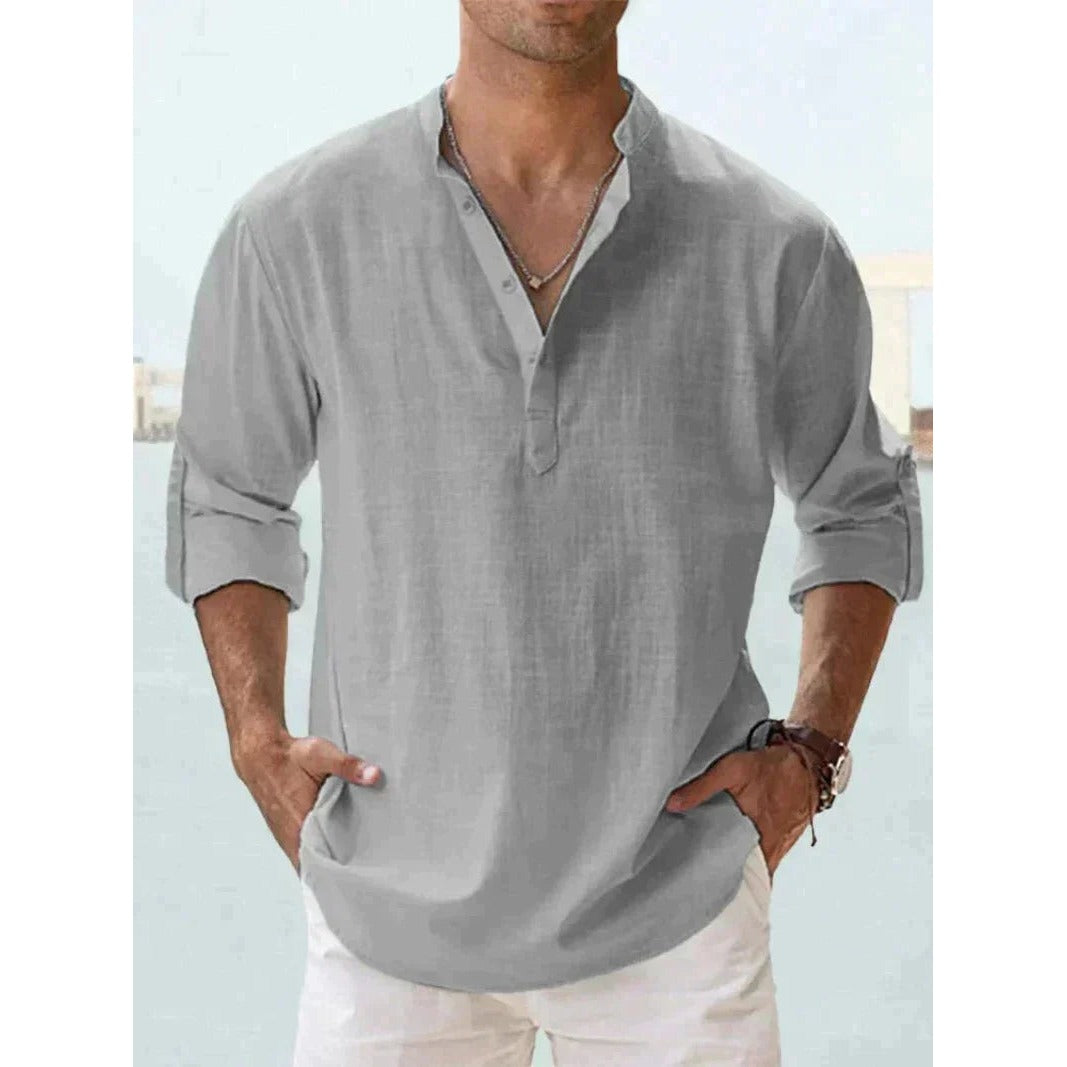 Chemise homme en lin à manches longues – fraîcheur élégante