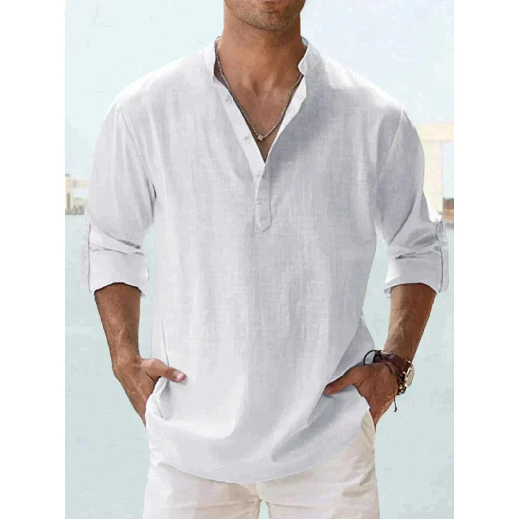 Chemise homme en lin à manches longues – fraîcheur élégante