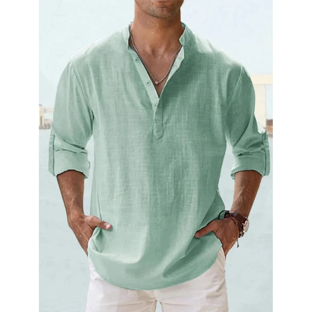 Chemise homme en lin à manches longues – fraîcheur élégante